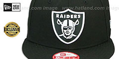 Raiders TEAM-BASIC SNAPBACK Black-White Hat by New Era - 2nd View