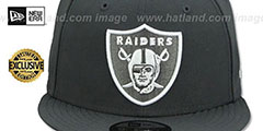 Raiders TEAM-BASIC SNAPBACK Charcoal-White Hat by New Era - 2nd View