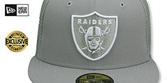 Raiders TEAM-BASIC TRUCKER Grey-White Fitted Hat by New Era - 2nd View