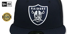 Raiders TEAM-BASIC TRUCKER Navy-White Fitted Hat by New Era - 2nd View