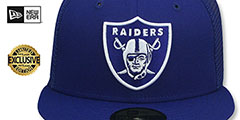 Raiders TEAM-BASIC TRUCKER Royal-White Fitted Hat by New Era - 2nd View