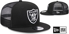 Raiders TEAM-BASIC TRUCKER SNAPBACK Black Hat by New Era - 2nd View