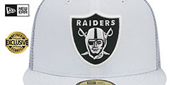 Raiders TEAM-BASIC TRUCKER White Fitted Hat by New Era - 2nd View