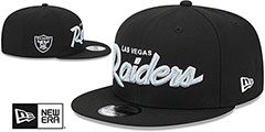 Raiders TEAM-SCRIPT SNAPBACK Black Hat by New Era - 2nd View