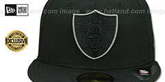 Raiders TONAL-POP Black-Charcoal Fitted Hat by New Era - 2nd View