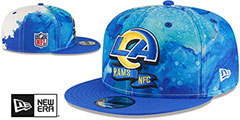 Rams 2022 NFL SIDELINE TIE-DYE SNAPBACK Hat by New Era - 2nd View