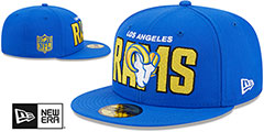 Rams 2023 NFL DRAFT Royal Fitted Hat by New Era - 2nd View