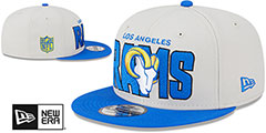 Rams 2023 NFL DRAFT SNAPBACK Stone-Royal Hat by New Era - 2nd View