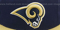 Rams COACHES-2 Navy-Gold Fitted Hat by Reebok - 2nd View