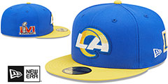 Rams LETTERMAN SIDE-PATCH Fitted Hat by New Era - 2nd View