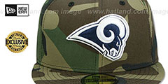 Rams NFL TEAM-BASIC Army Camo Fitted Hat by New Era - 2nd View