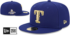 Rangers 2023 WORLD SERIES CHAMPIONS GAME Hat by New Era - 2nd View