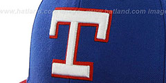 Rangers COOP SURE-SHOT SNAPBACK Royal-Red Hat by Twins 47 Brand - 2nd View