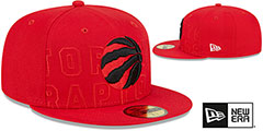 Raptors 2023 NBA DRAFT Red Fitted Hat by New Era - 2nd View