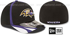 Ravens 2014 NFL TRAINING FLEX Black Hat by New Era - 2nd View