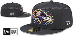 Ravens 2021 ONFIELD CRUCIAL CATCH Fitted Hat by New Era - 2nd View