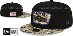 Ravens 2021 SALUTE-TO-SERVICE Black-Desert Fitted Hat by New Era - 2nd View