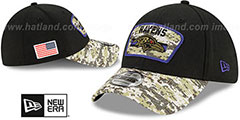 Ravens 2021 SALUTE-TO-SERVICE FLEX Black-Desert Hat by New Era - 2nd View