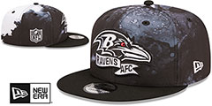 Ravens 2022 NFL SIDELINE TIE-DYE SNAPBACK Hat by New Era - 2nd View