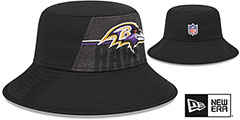 Ravens 2023 NFL TRAINING CAMP BUCKET Black Hat by New Era - 2nd View