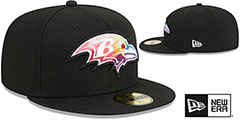 Ravens 2023 ONFIELD CRUCIAL CATCH Fitted Hat by New Era - 2nd View