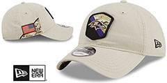 Ravens 2023 SALUTE-TO-SERVICE STRAPBACK Stone Hat by New Era - 2nd View