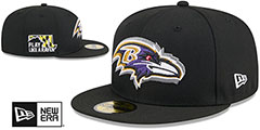 Ravens 2024 NFL DRAFT Black Fitted Hat by New Era - 2nd View