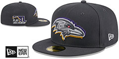 Ravens 2024 ONSTAGE NFL DRAFT Grey Fitted Hat by New Era - 2nd View