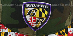 Ravens ALT MARYLAND-FLAG Army Camo Fitted Hat by New Era - 2nd View