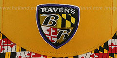 Ravens ALT MARYLAND-FLAG STRAPBACK Gold Hat by New Era - 2nd View