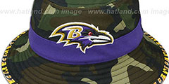 Ravens ARMY CAMO MARYLAND FLAG BUCKET Hat by New Era - 2nd View