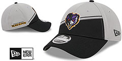 Ravens DASHMARK SIDELINE SNAPBACK Grey-Black Hat by New Era - 2nd View