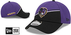 Ravens DASHMARK SIDELINE SNAPBACK Purple-Black Hat by New Era - 2nd View