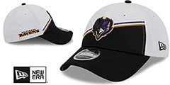 Ravens DASHMARK SIDELINE SNAPBACK White-Black Hat by New Era - 2nd View