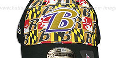 Ravens MARYLAND FLAG FLEX Flag-Black Hat by New Era - 2nd View