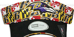 Ravens MARYLAND FLAG VISOR Flag-Black by New Era - 2nd View