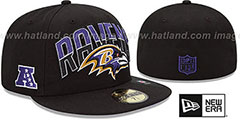 Ravens NFL 2013 DRAFT Black 59FIFTY Fitted Hat by New Era - 2nd View