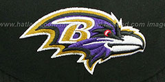 Ravens NFL JERSEY-STRIPE Black Fitted Hat by New Era - 2nd View