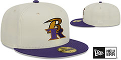 Ravens NFL LIGATURE White-Purple Fitted Hat by New Era - 2nd View