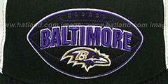 Ravens NFL RETRO PATCH Black-White Fitted Hat by New Era - 2nd View