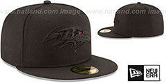 Ravens NFL TEAM-BASIC BLACKOUT Fitted Hat by New Era - 2nd View