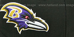 Ravens SIDE TEAM-PATCH Black Fitted Hat by New Era - 2nd View