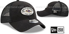 Ravens STANDARD TRUCKER SNAPBACK Black Hat by New Era - 2nd View