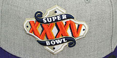 Ravens SUPER BOWL XXXV SNAPBACK Grey-Purple Hat by New Era - 2nd View