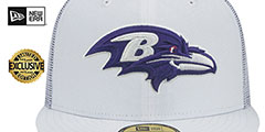 Ravens TEAM-BASIC TRUCKER White Fitted Hat by New Era - 2nd View