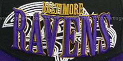 Ravens THROUGH SNAPBACK Black-Purple Hat by New Era - 2nd View