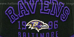 Ravens WORD-KNOCK Black-Purple Fitted Hat by New Era - 2nd View