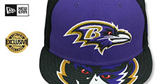 Ravens WORLD CLASS VIZA MESH-BACK Purple-Black Fitted Hat by New Era - 2nd View