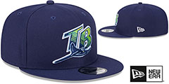 Rays 2024 BATTING PRACTICE 950 SNAPBACK Hat by New Era - 2nd View