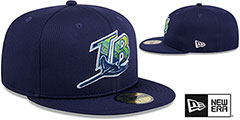 Rays 2024-25 BATTING PRACTICE Fitted Hat by New Era - 2nd View